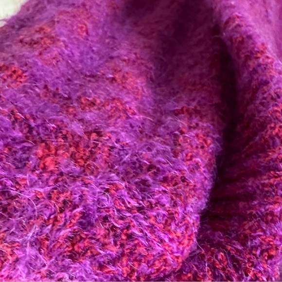 MISSONI Vintage Red and Pink Houndstooth Mohair Knit Dress Made in Italy - Picture 8 of 16